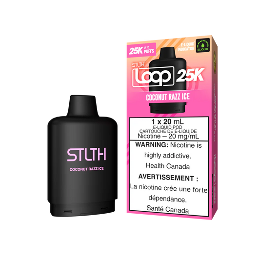 Stlth loop 25k pod Coconut Razz Ice (Provincial Tax)