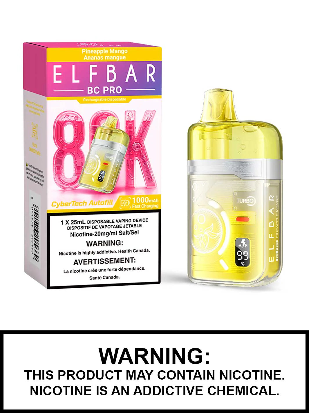 Elfbar bc pro 80k Pineapple Mango