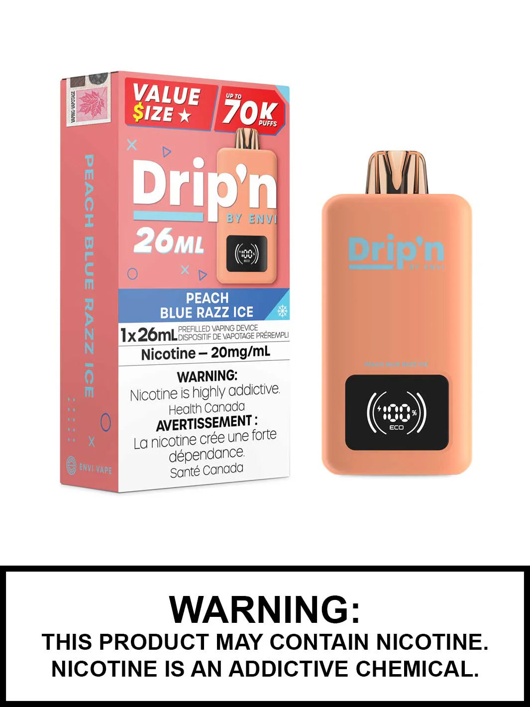 Dripn by Envi 70k Peach Blue Razz Ice*