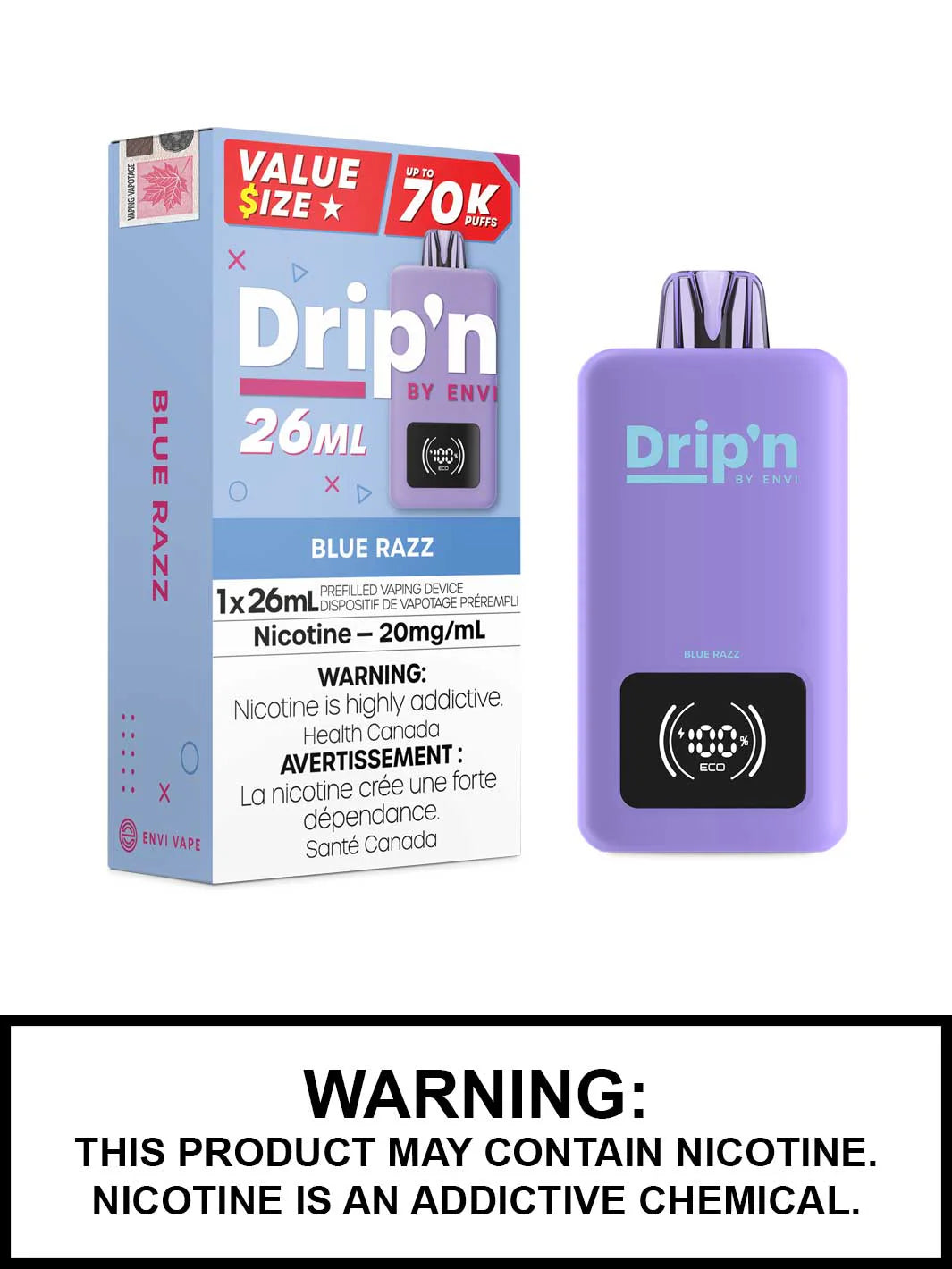 Dripn by Envi 70k Blue Razz