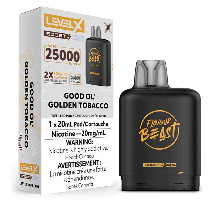 Level x Boost G2 25k Good Ol’ Golden Tobacco*