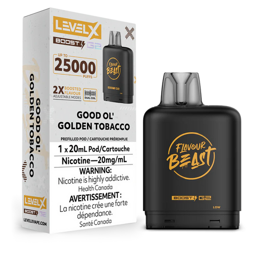 Level x Boost G2 25k Good Ol’ Golden Tobacco*