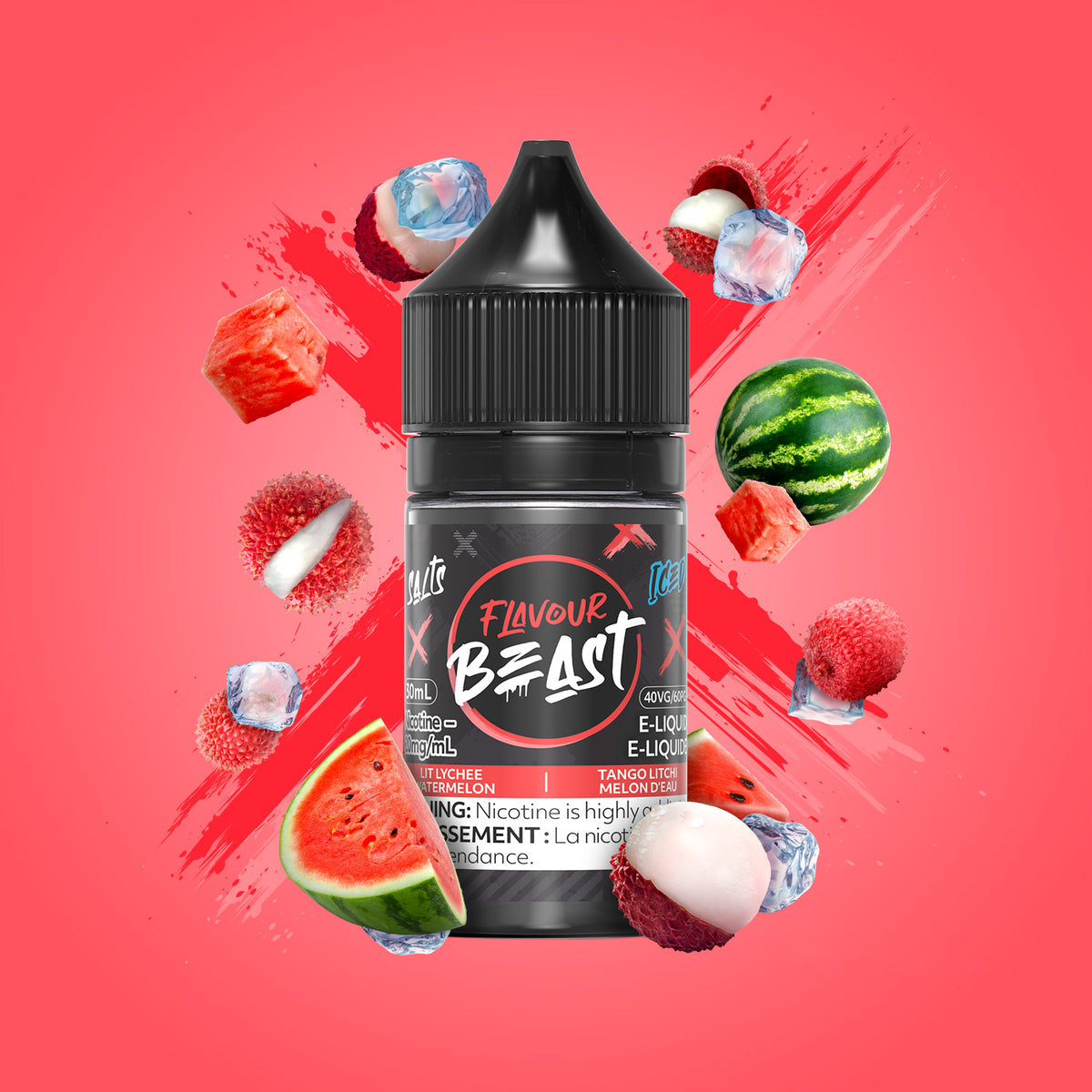 Flavour Beast E-Liquid Lit Lychee Watermelon 20mg/30ml*
