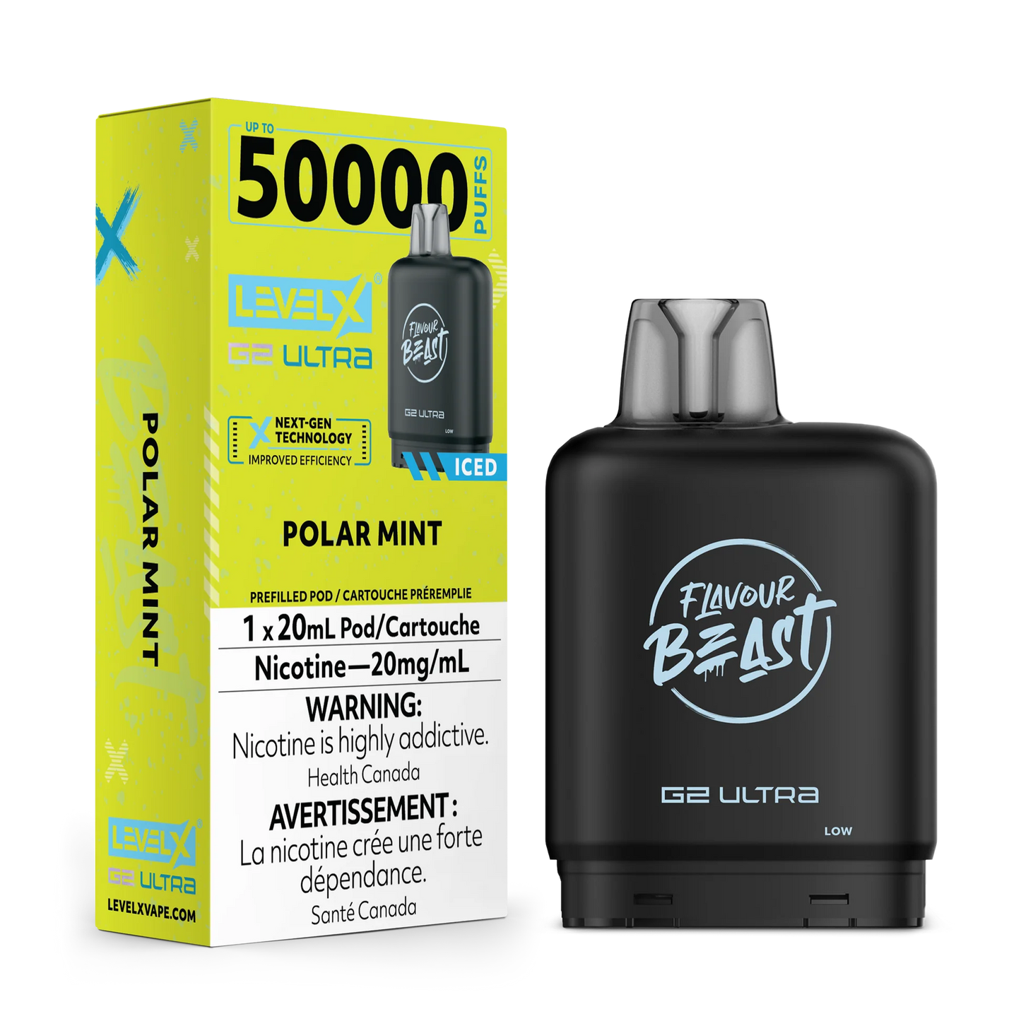 Level x G2 Ultra 50k Pod Polar Mint (Provincial Tax)