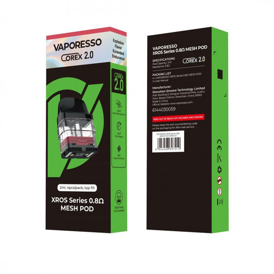 Vaporesso COREX 2.0 XROS 0.8 ohm MESH 2ml/4pack