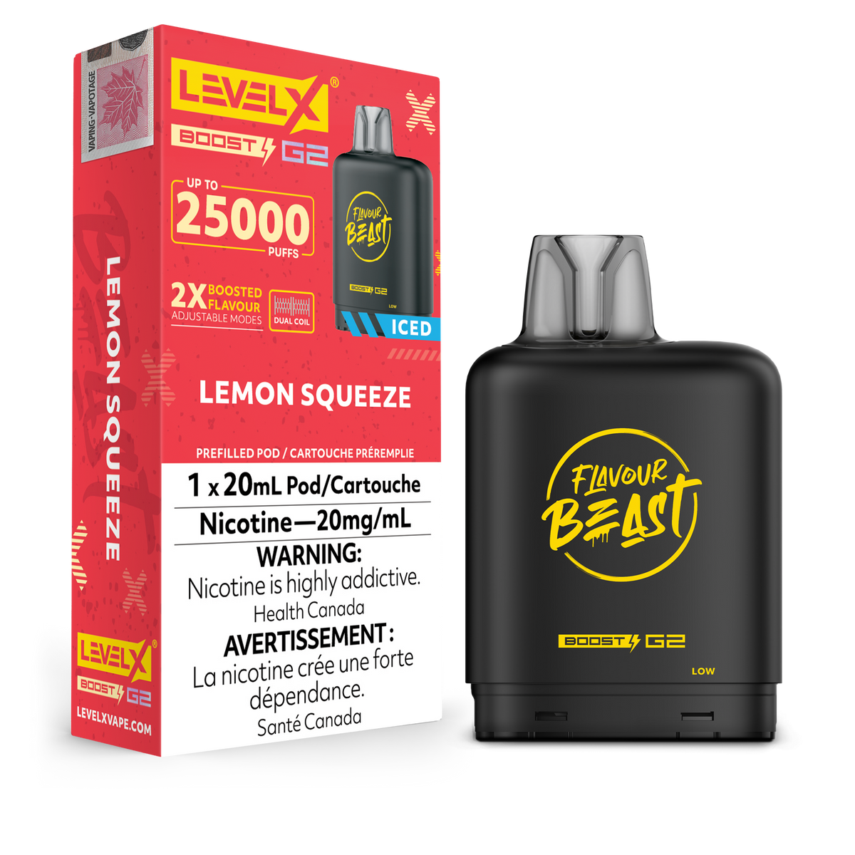 Level x boost G2 25k Lemon Squeeze - Provincial Tax