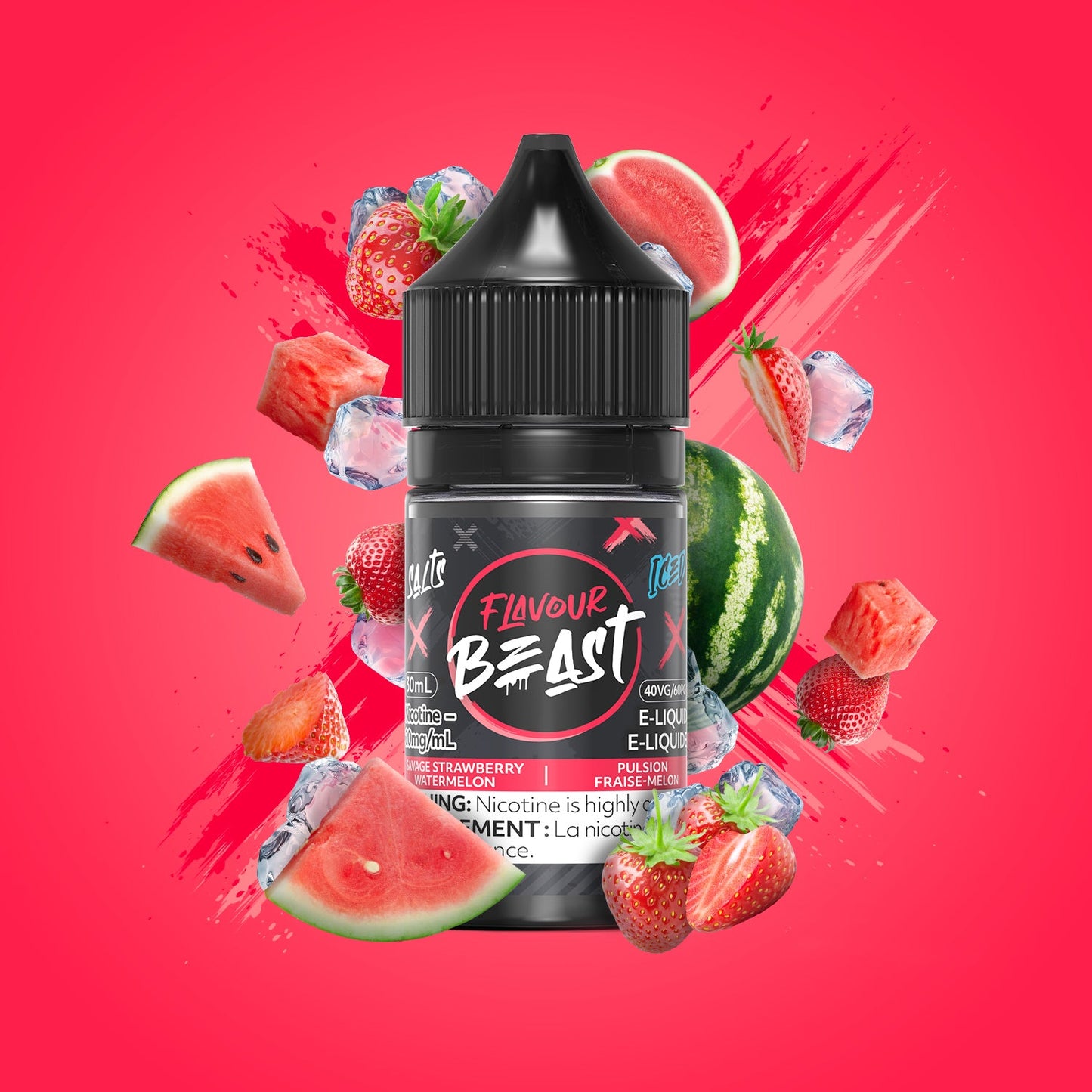 Flavour Beast E-Liquid Savage Strawberry Watermelon 20mg/30ml*