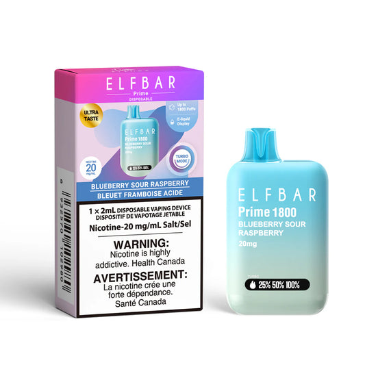 ELFBAR PRIME 1800 BLUEBERRY SOUR RASPBERRY