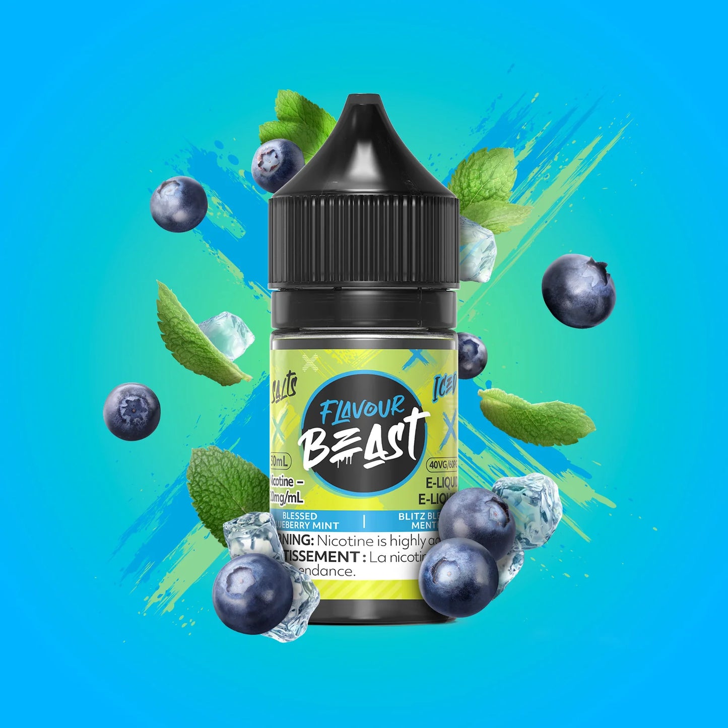 Flavour beast e liquid Blessed Blueberry Mint 20Mg/30ml*