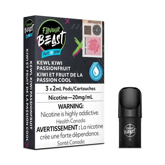 Flavour Beast Pod 3pk Kewl Kiwi Passionfruit Iced -Provincial Tax