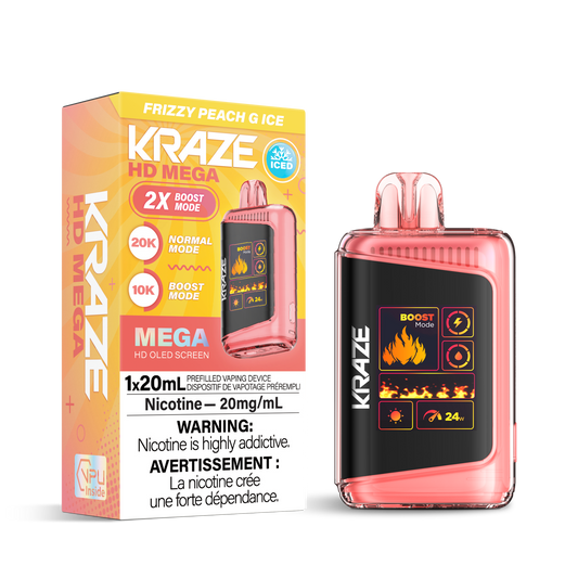 Kraze HD Mega 20k Frizzy Peach G Ice - Provincial Tax