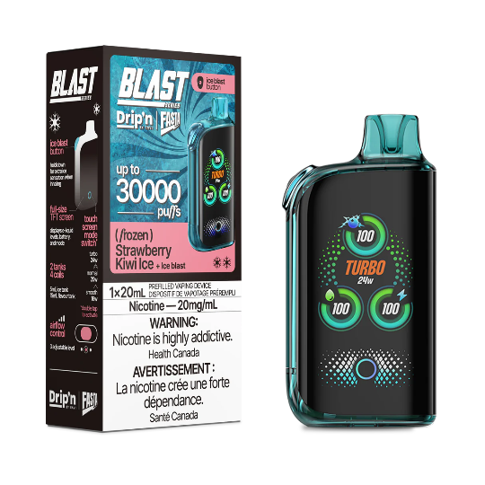 Dripn by Envi Fasta Blast 30k Strawberry Kiwi Ice - Provincial Tax