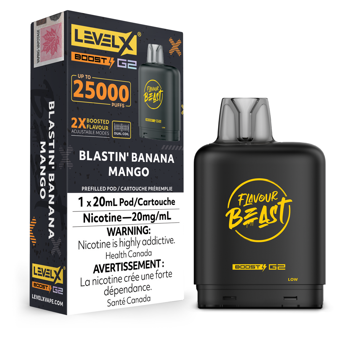 Level x boost G2 25k Blastin’ Banana Mango - Provincial Tax