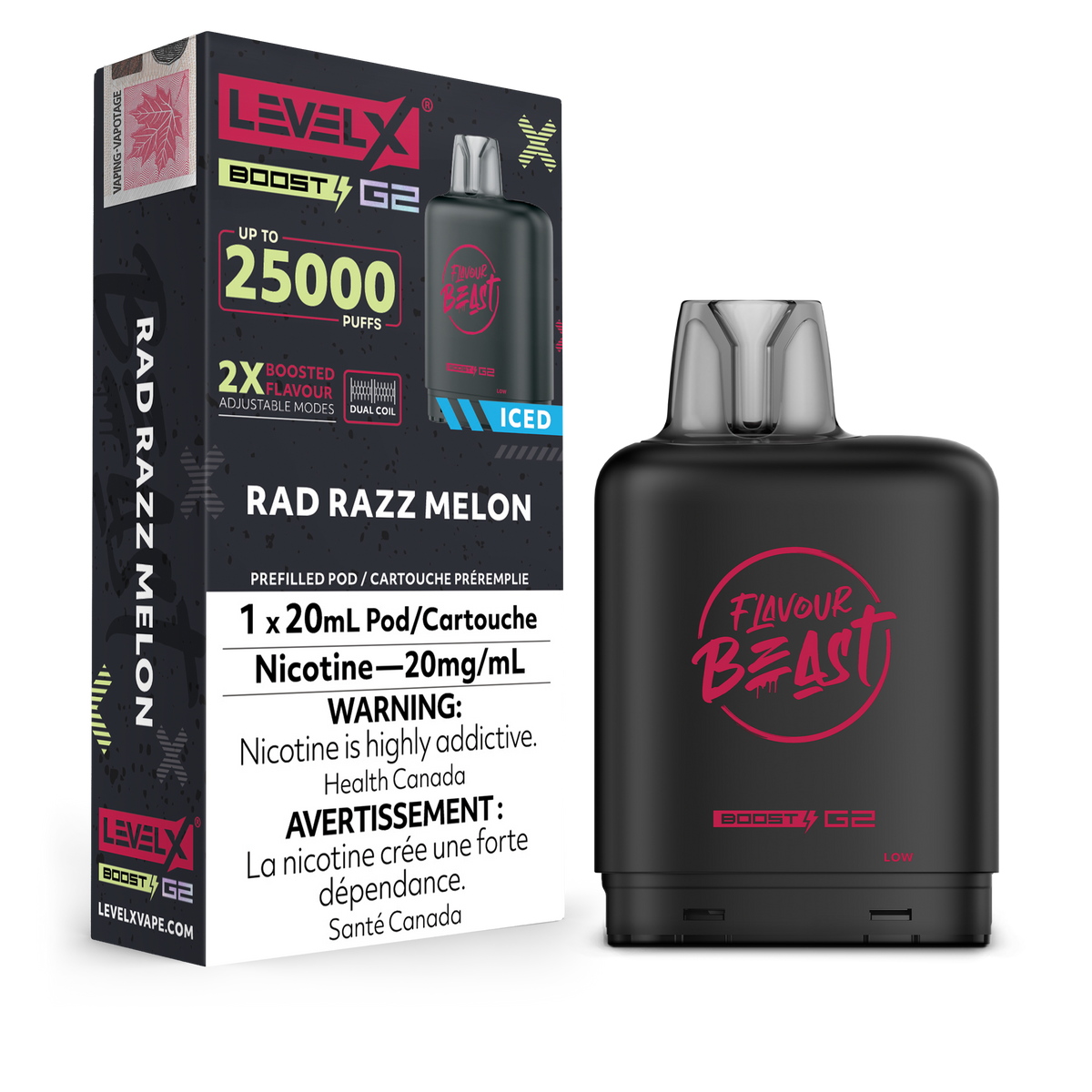 Level x Boost G2 25k Rad Razz Melon - Provincial Tax