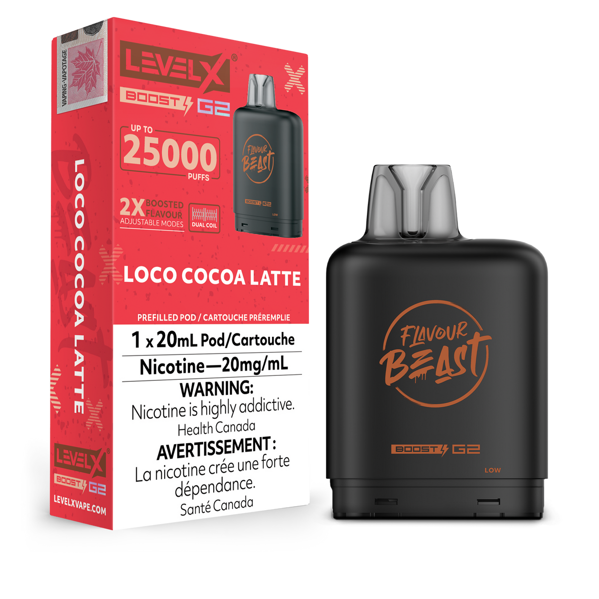 Level x boost G2 25k Loco Cocoa Latte - Provincial Tax