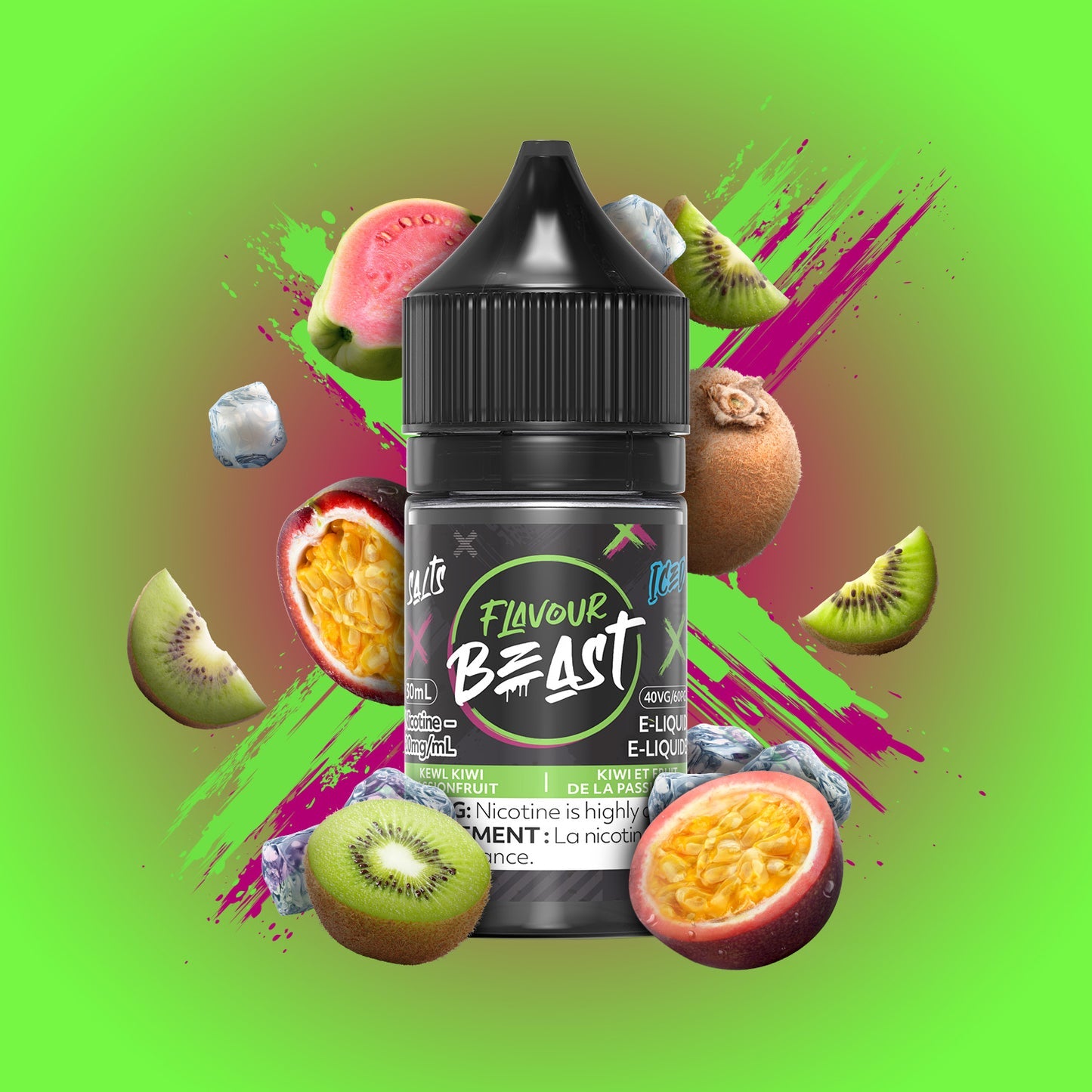 Flavour Beast E-Liquid Kewl Kiwi Passionfruit 20mg/30ml*