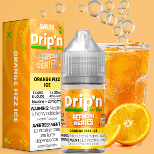 Drip’n by Envi E-Liquid-Orange Fizz ice 20mg/30mL (Provincial Tax)