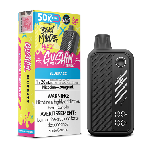 Flavour beast mode max 2 50k (Gushin Series) Blue Razz -Provincial Tax