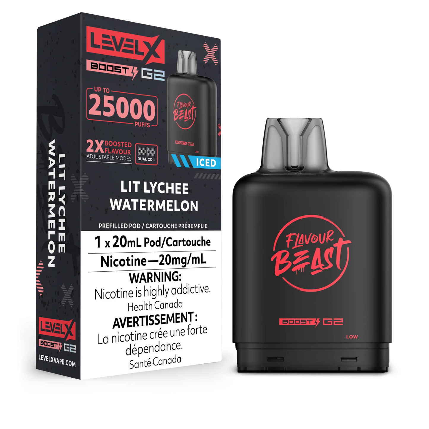 Level X boost G2 25K Lit lychee watermelon *