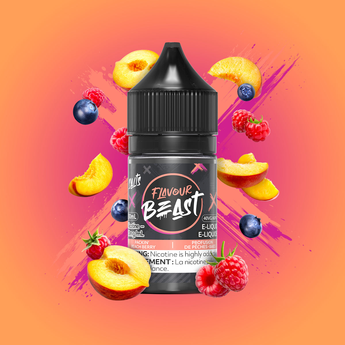 Flavour Beast E-Liquid Packin Peach Berry 20mg/30ml*