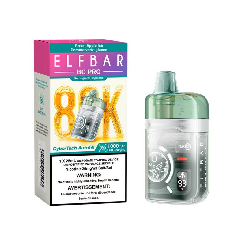 Elfbar bc pro 80k Green Apple Ice