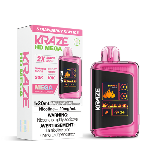 Kraze HD Mega 20k Strawberry Kiwi Ice - Provincial Tax