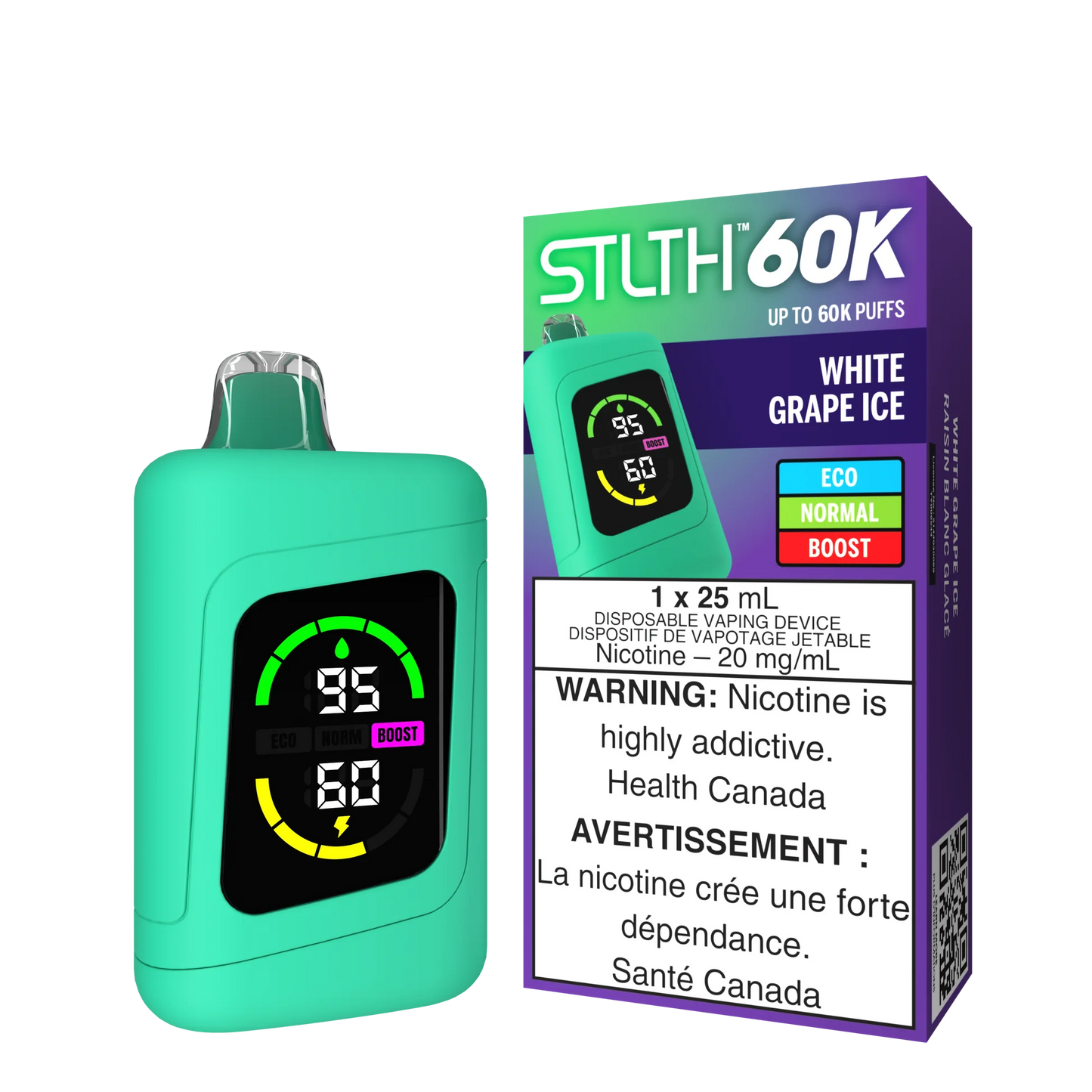 Stlth 60K White Grape Ice(Provincial Tax)