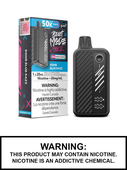 Flavour beast mode max 2 50k Bomb Blue Razz -Provincial Tax